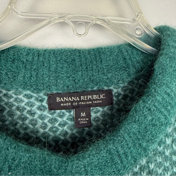 Banana Republic Andi Alpaca Blend Soft Oversized Green Sweater - Picture 5 of 6
